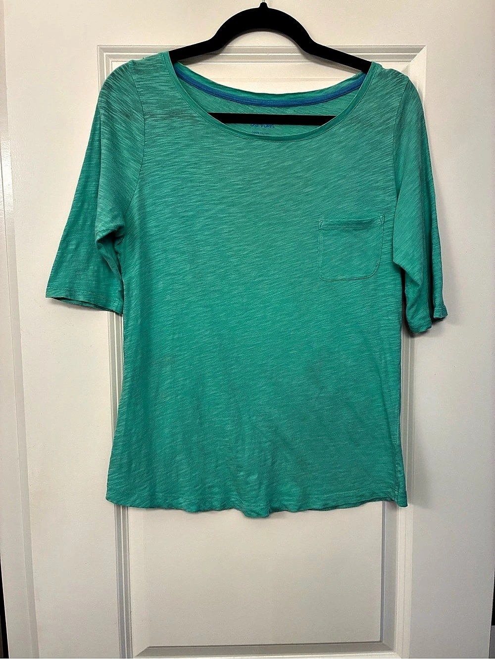 Boden Green Cotton Short Sleeve Top